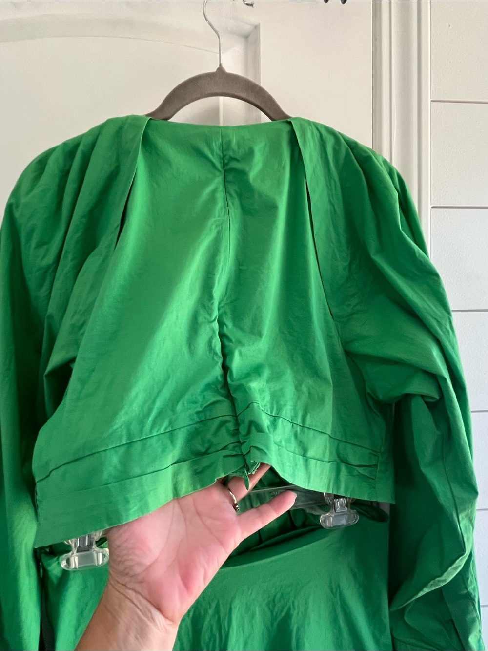 Jason Wu Vividian Green Cotton Poplin Cutout Mini Vacation Dress SZ L - Picture 11 of 14